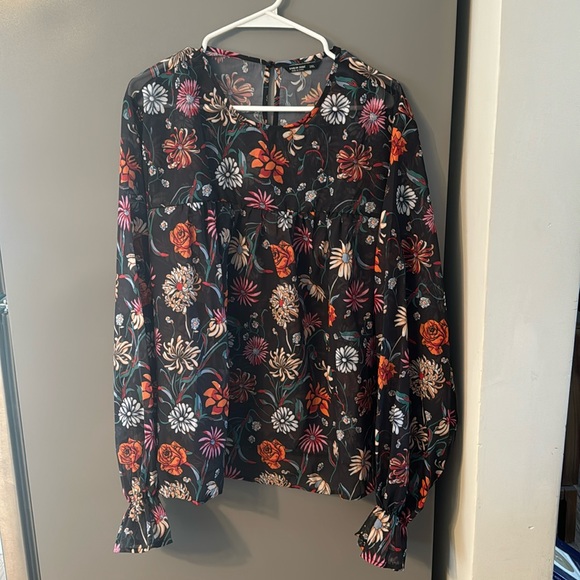 NWOT sheer floral blouse - Picture 1 of 5